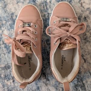 Bebe Girls Rose Gold Sneakers Shoes Lace Up Size 2 (Kid)